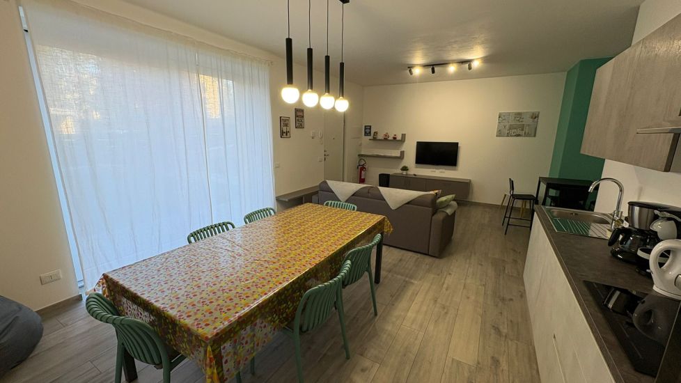 appartamento aquarama - zona giorno, living e cucina e zona pranzo