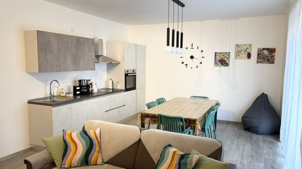 appartamento aquarama - zona giorno, living e cucina e zona pranzo