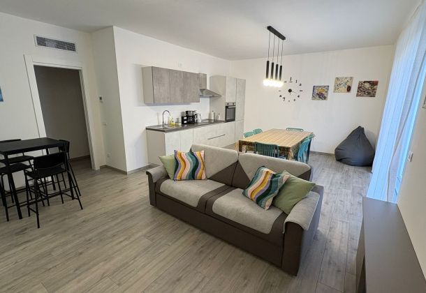 appartamento aquarama - zona giorno, living e cucina e zona pranzo